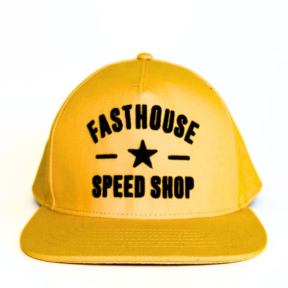 FASTHOUSE "SPEED STAR" Snapback Hat in Vintage Yellow - Picture 1 of 8